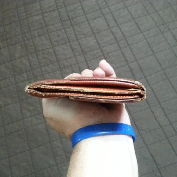 Vintage LV Louis Vuitton Epi Leather Cognac Wallet Trifold Orange Brown women's - Picture 7 of 16